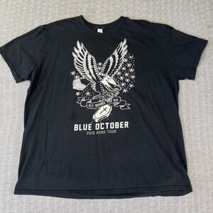 Blue October 2016 Home Tour T Shirt Short Sleeves XXL BLACK